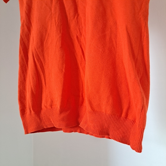 Banana Republic | Orange & white crew neck woman's t shirt - Picture 5 of 13